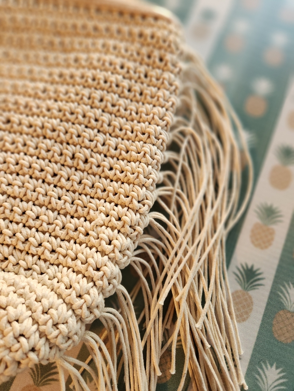 Cleobella Neutral Crochet Fringe Clutch - Cream - Picture 2 of 4